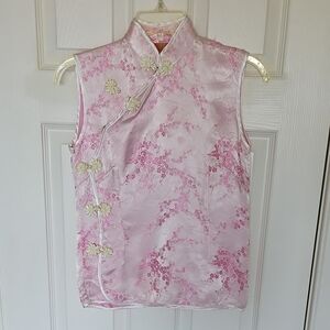 Elegant Pink Floral Women's Blouse